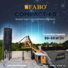 new FABO CENTRALE À BÉTON COMPACTE À GODET 60 M3/H | STOCK concrete plant